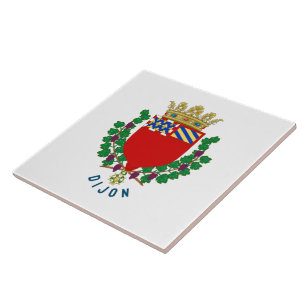 Coat of arms of Dijon, France Ceramic Tile