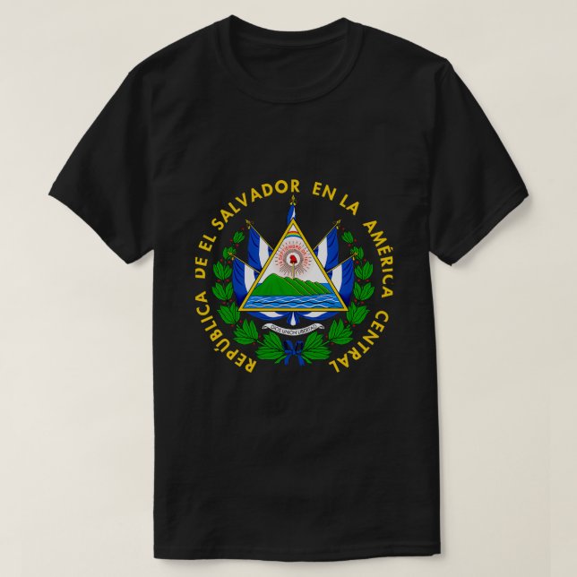 Coat of arms of El Salvador T-Shirt (Design Front)