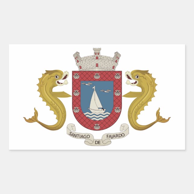 Coat of Arms of Fajardo - PUERTO RICO Rectangular Sticker (Front)