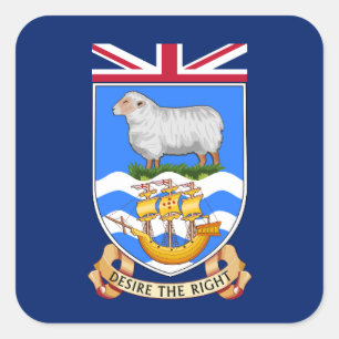 Coat of Arms of Falkland Islands Square Sticker