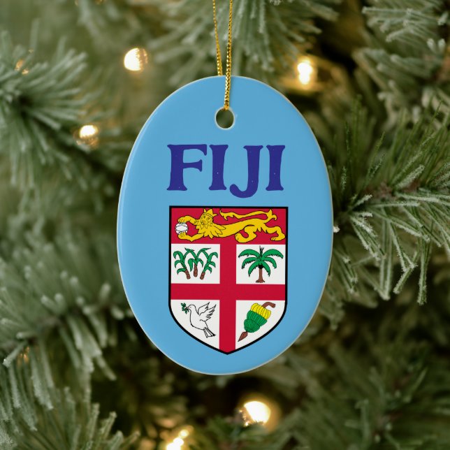 Coat of Arms of Fiji Ceramic Ornament (Tree)