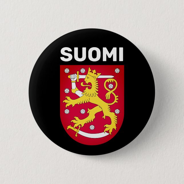 Coat of Arms of Finland Button (Front)