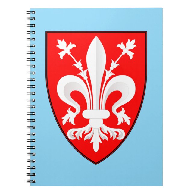 Coat of Arms of Florence Red Florentine Lily  Notebook (Front)