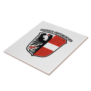 Coat of Arms of Garmisch-Partenkirchen, Germany Ceramic Tile