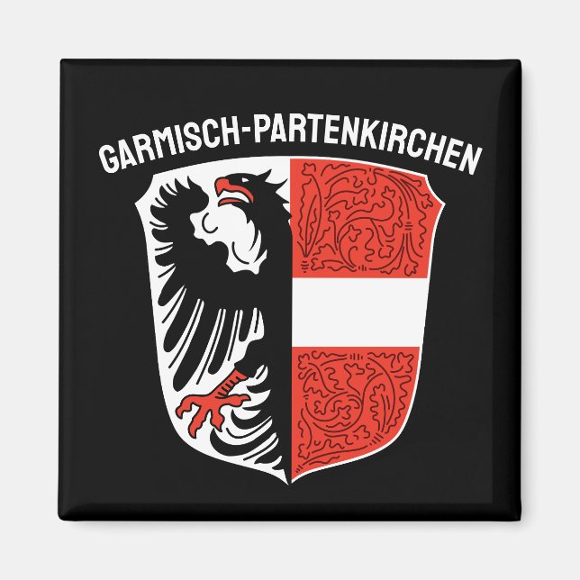 Coat of Arms of Garmisch-Partenkirchen, Germany Magnet (Front)