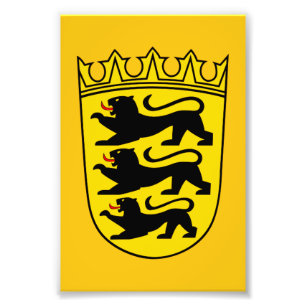 Coat of arms of Germany state Baden-Wurttemberg Photo Print