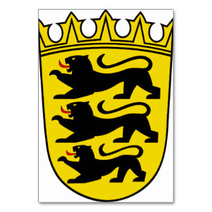 Coat of arms of Germany state Baden-Wurttemberg Table Number