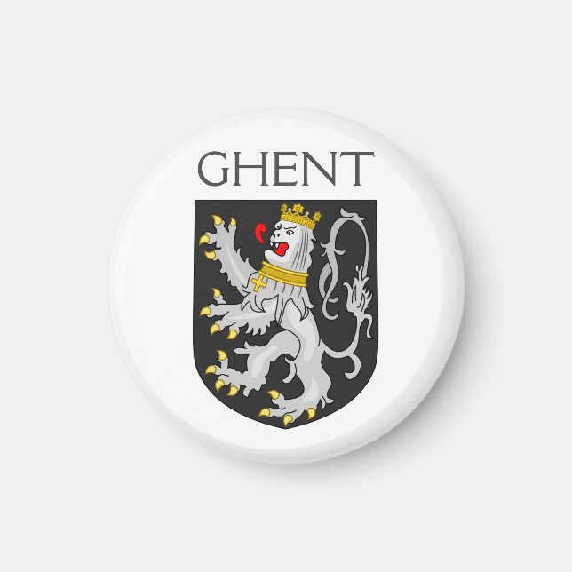 Coat of Arms of Ghent, Belgium Magnet (Front)