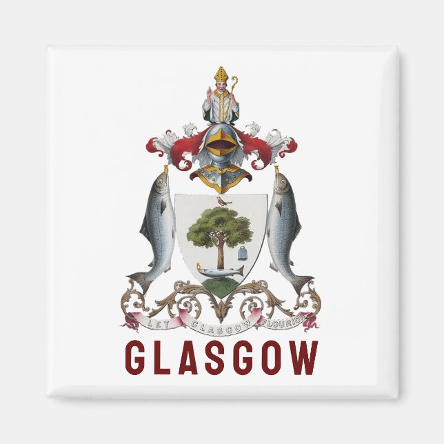 Coat of Arms of Glasgow, SCOTLAND Magnet (Front)