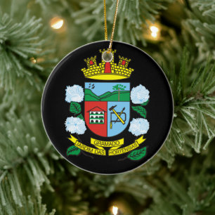 Coat of Arms of Gramado, Rio Grande do Sul (BR) Ceramic Ornament