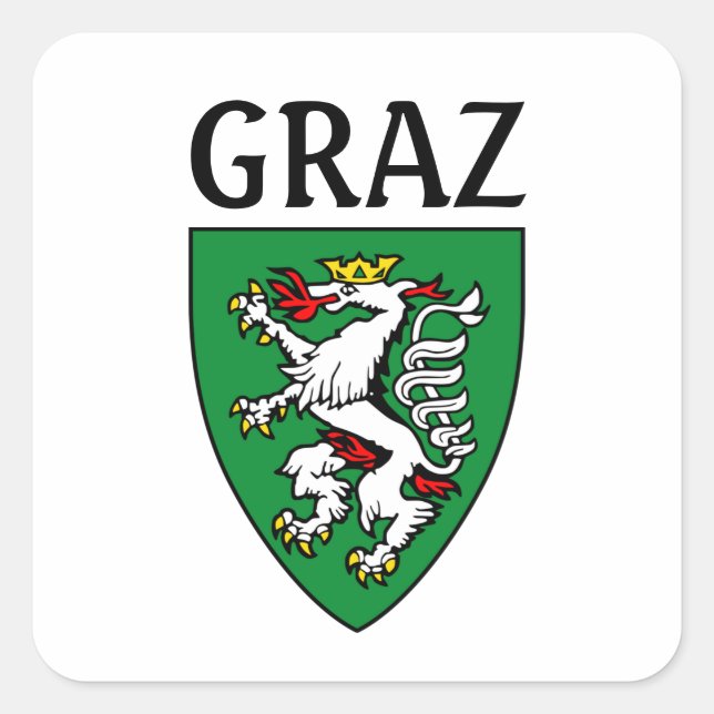 Coat of Arms of Graz - AUSTRIA Square Sticker (Front)