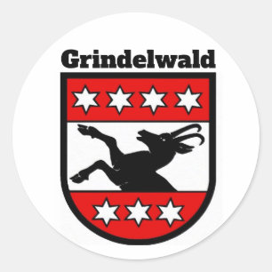 Coat of Arms of Grindelwald, Switzerland Classic Round Sticker