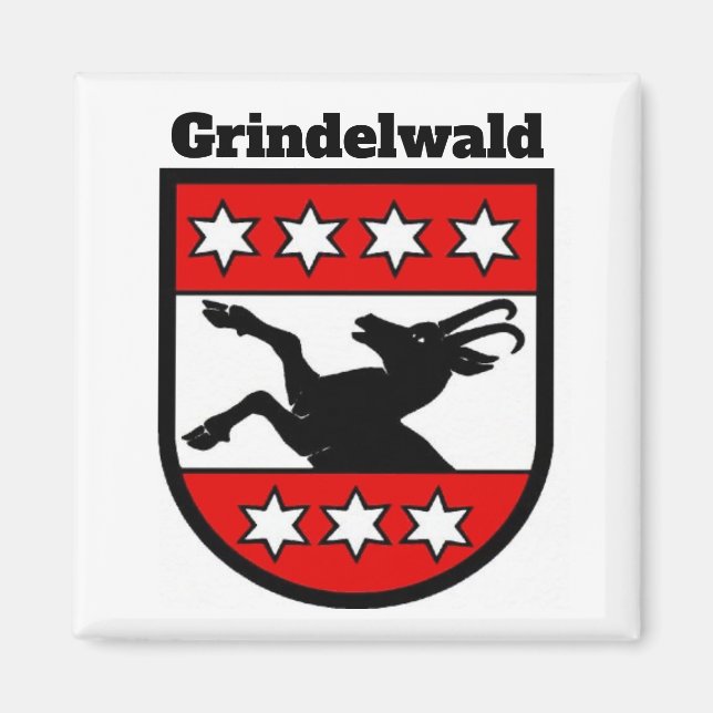 Coat of Arms of Grindelwald, Switzerland Magnet (Front)