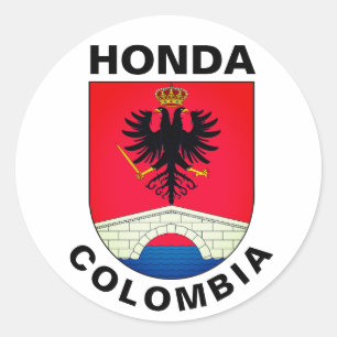 Coat of Arms of Honda (Tolima), Colombia Classic R Round Sticker