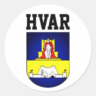 Coat of arms of Hvar - Croatia Classic Round Sticker