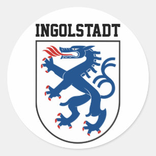 Coat of Arms of Ingolstadt, Bavaria - GERMANY Classic Round Sticker