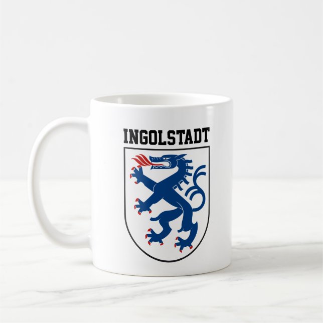 Coat of Arms of Ingolstadt, Bavaria - GERMANY Coffee Mug (Left)