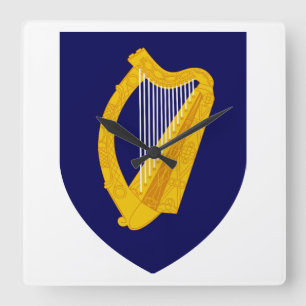 Coat of arms of Ireland Square Wall Clock