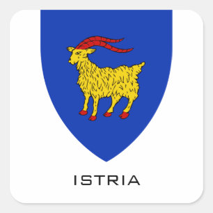 Coat of Arms of Istria Adriatic Legacy Square Sticker
