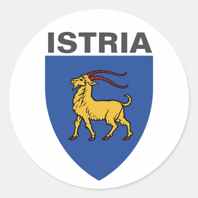 Coat of Arms of Istria Classic Round Sticker (Front)