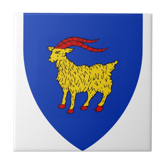 Coat of arms of Istria in Croatia Ceramic Tile (Front)