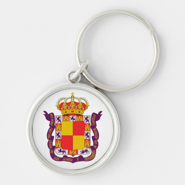 Coat of Arms of Jaén, Spain Key Ring (Front)