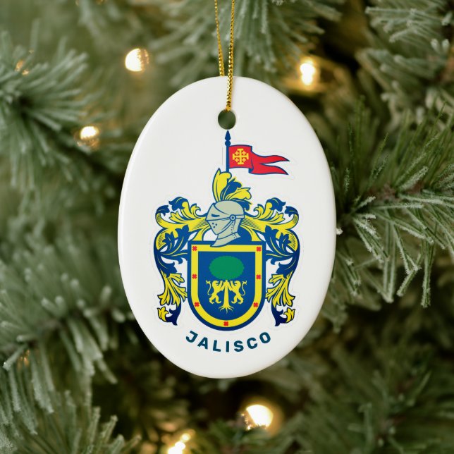 Coat of Arms of Jalisco, Mexico Ceramic Ornament (Tree)