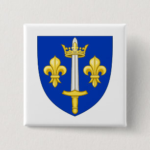 Coat of Arms of Jeanne d'Arc 15 Cm Square Badge