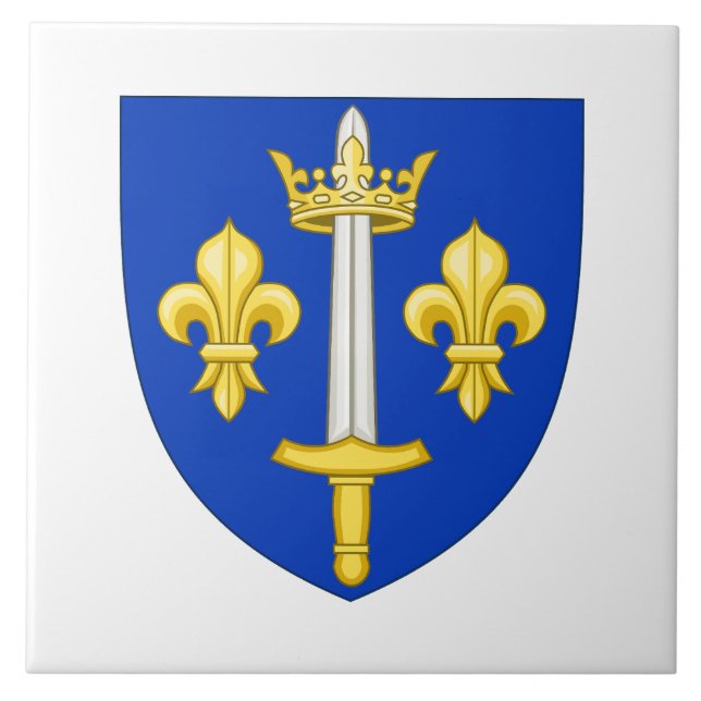 Coat of Arms of Jeanne d'Arc Ceramic Tile (Front)