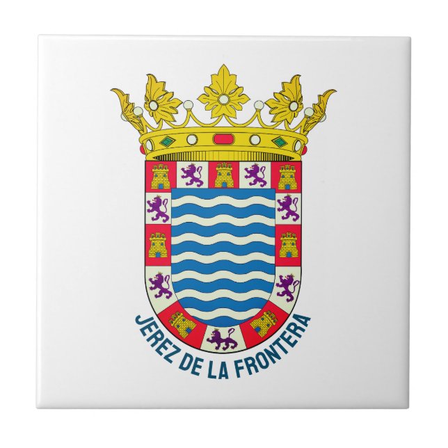 Coat of Arms of Jerez de la Frontera Ceramic Tile (Front)