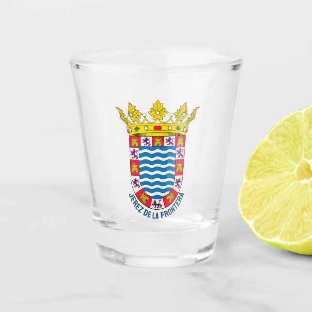 Coat of Arms of Jerez de la Frontera Shot Glass (Front)