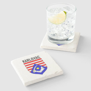 Coat of Arms of Karlovac County, Croatia Stone Coaster