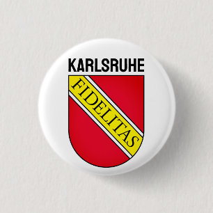 Coat of Arms of Karlsruhe, GERMANY 3 Cm Round Badge
