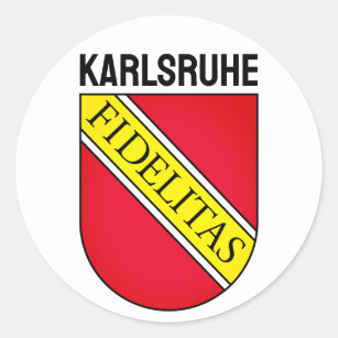 Coat of Arms of Karlsruhe, GERMANY Classic Round Sticker