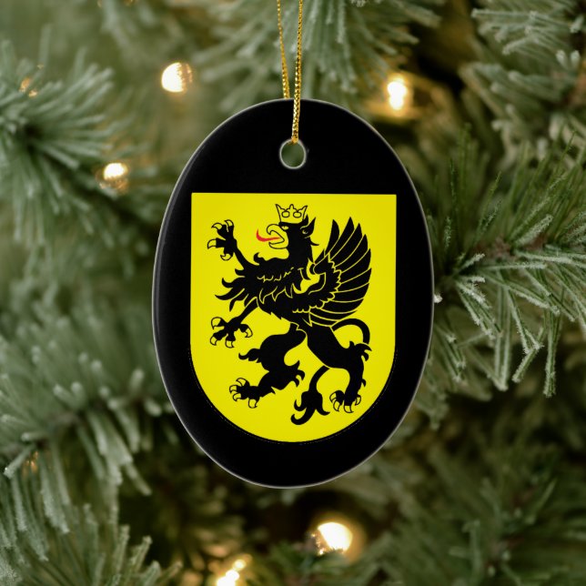 Coat of Arms of Kashubia Ceramic Ornament (Tree)