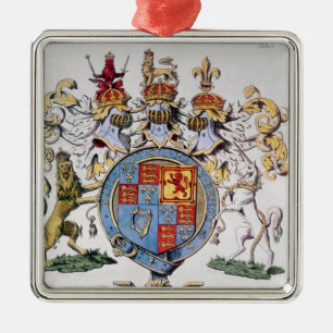 Coat of Arms of King James I of England Metal Tree Decoration