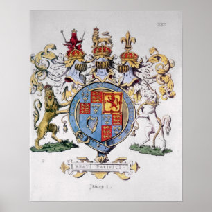 Coat of Arms of King James I of England Poster