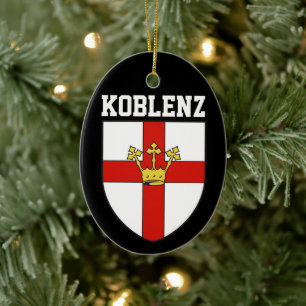 Coat of Arms of Koblenz, Germany Ceramic Ornament