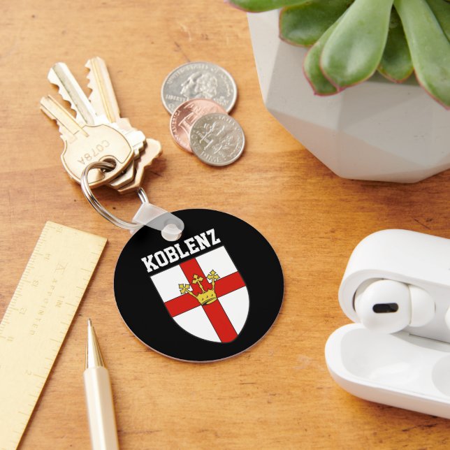 Coat of Arms of Koblenz, Germany Key Ring (Desk)