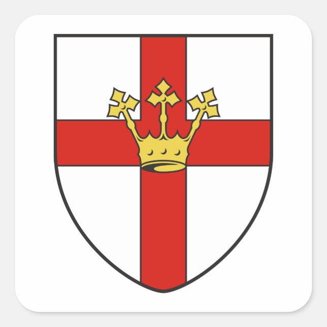 Coat of Arms of Koblenz, Germany Square Sticker (Front)