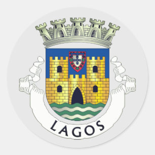 Coat of Arms of Lagos, Portugal Classic Round Sticker