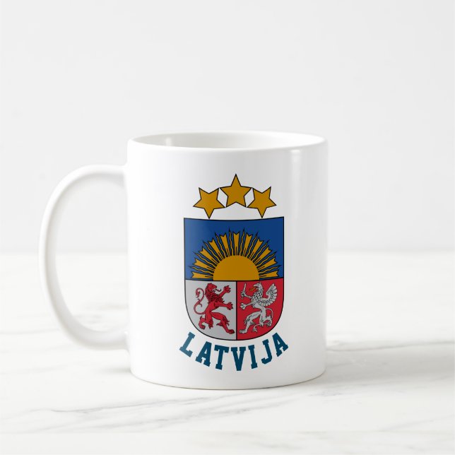 Coat of arms of Latvia Coffee Mug (Left)