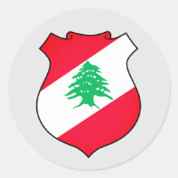 Coat of Arms of Lebanon Classic Round Sticker