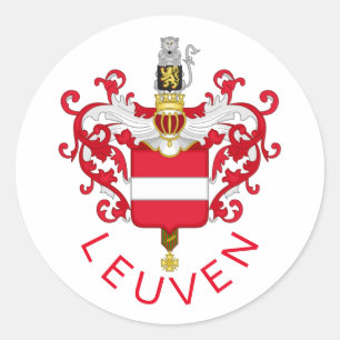 Coat of Arms of Leuven, Belgium Classic Round Sticker