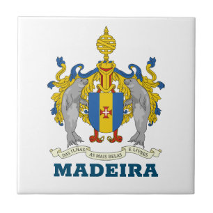 Coat of Arms of Madeira, Portugal Ceramic Tile