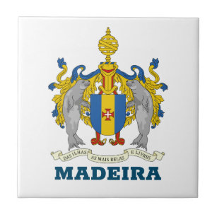 Coat of Arms of Madeira, Portugal Ceramic Tile