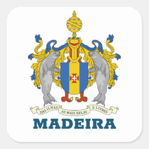 Coat of Arms of Madeira, Portugal Square Sticker
