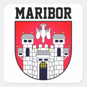 Coat of arms of Maribor - SLOVENIA Square Sticker