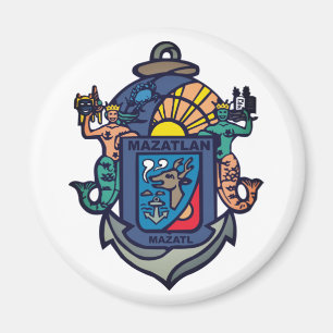 Coat of Arms of Mazatlán, Sinaloa (MX) Magnet
