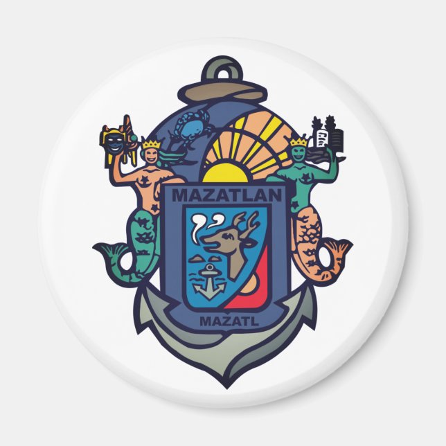Coat of Arms of Mazatlán, Sinaloa (MX) Magnet (Front)